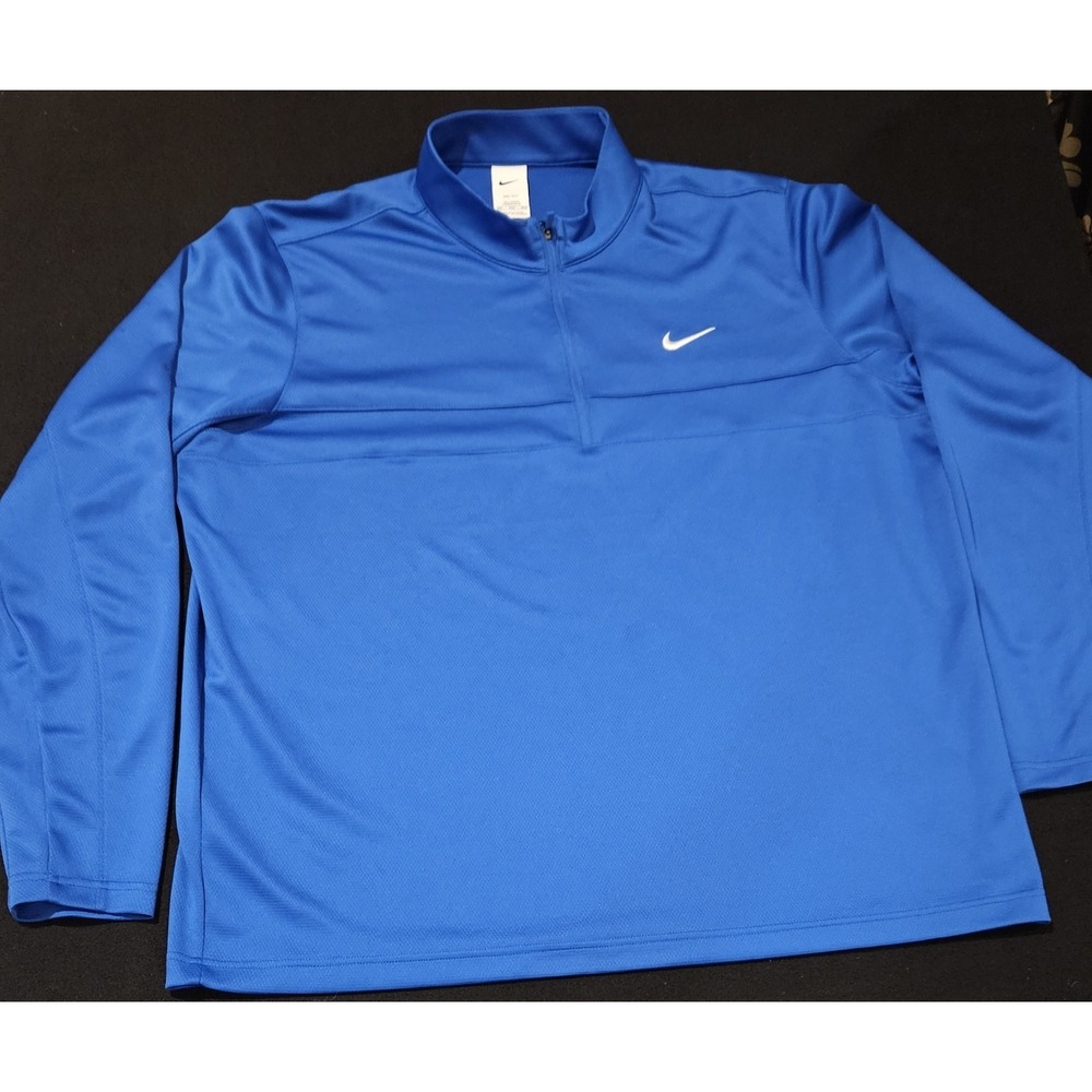 Nike Men's Dri-fit Victory Half-Zip Top Long Sleeve Blue Golf Jacket Mens XXL